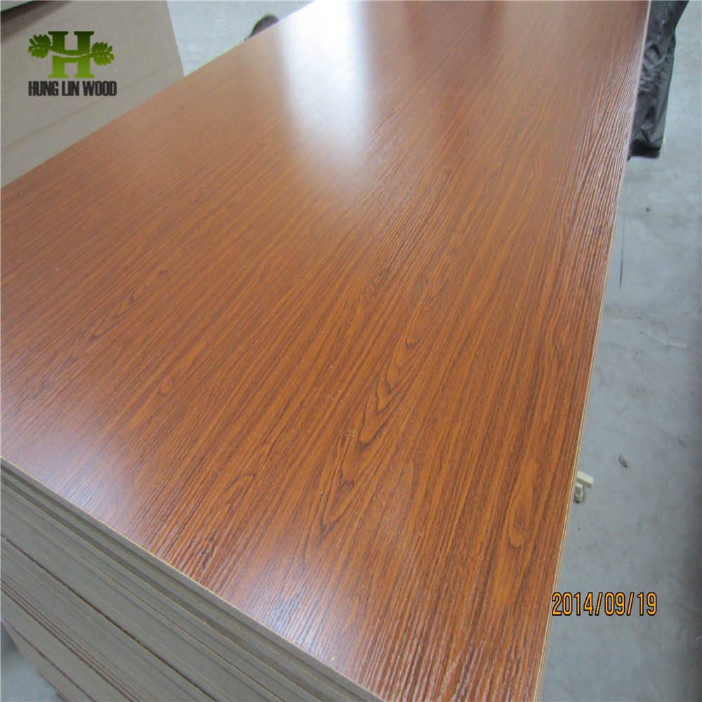 Dining Table Cabinet Material Glue Wood Grain Melamine Paper Faced/Laminated MDF