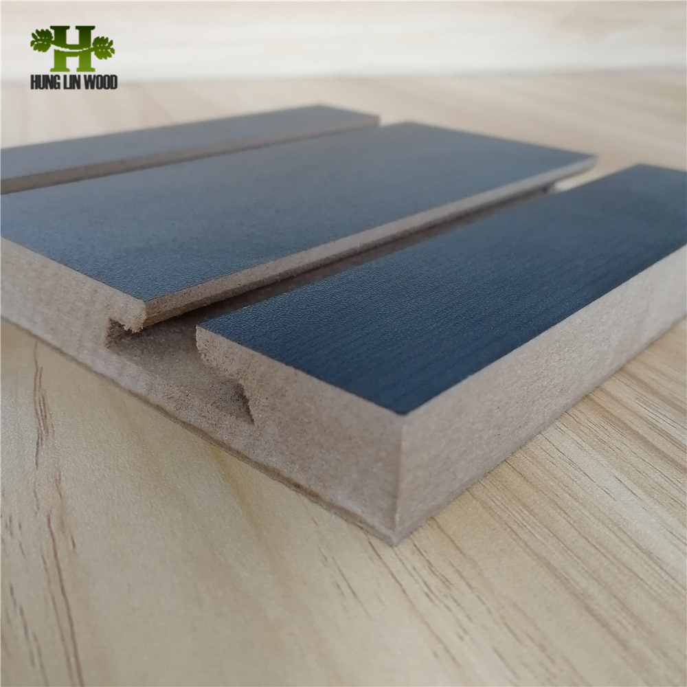 Slot MDF/ Plain/Wood Veneer/PVC/UV/HPL/Melamine Laminated MDF and HDF Board