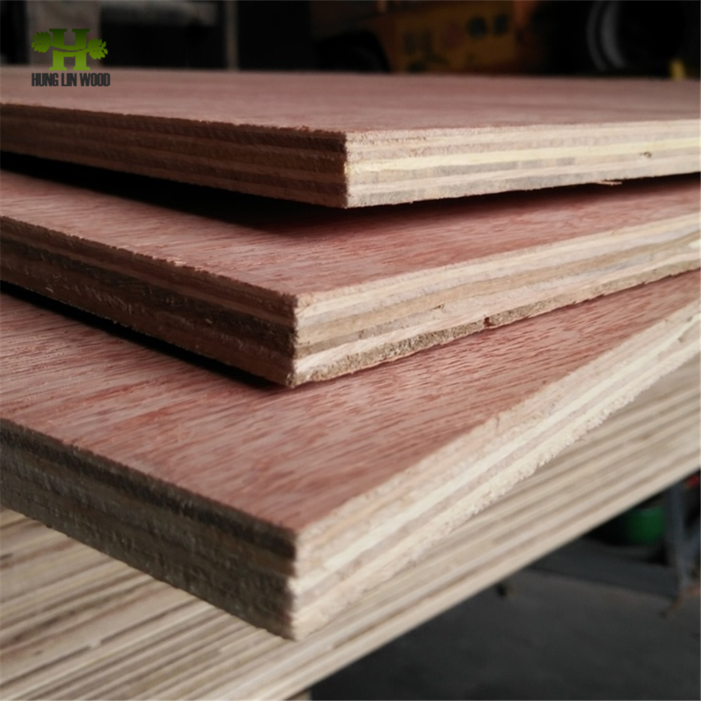 1220*2440mm 18mm Natural Bintangor Wood Veneer Commercial Plywood 