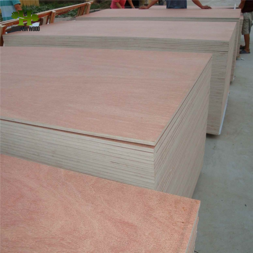 Poplar Core E1 Glue Wood Veneer Faced Commercial Plywood for Furniture
