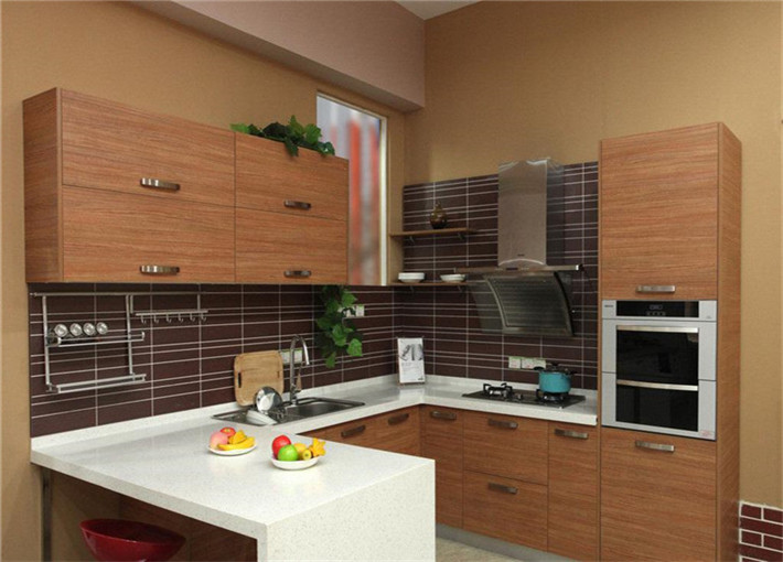 Wood Kitchen Cabinet in Simple Design