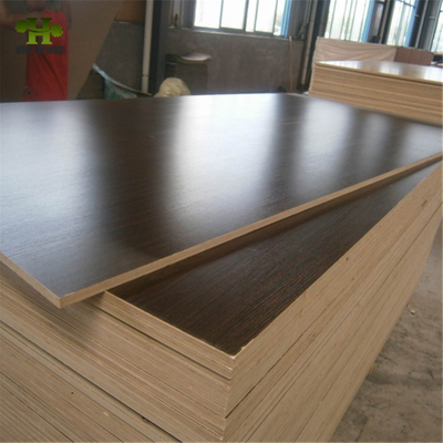 E0/E1/E2 Glue Poplar/Hardwood Core Melamine Paper Faced Plywood for Furniture