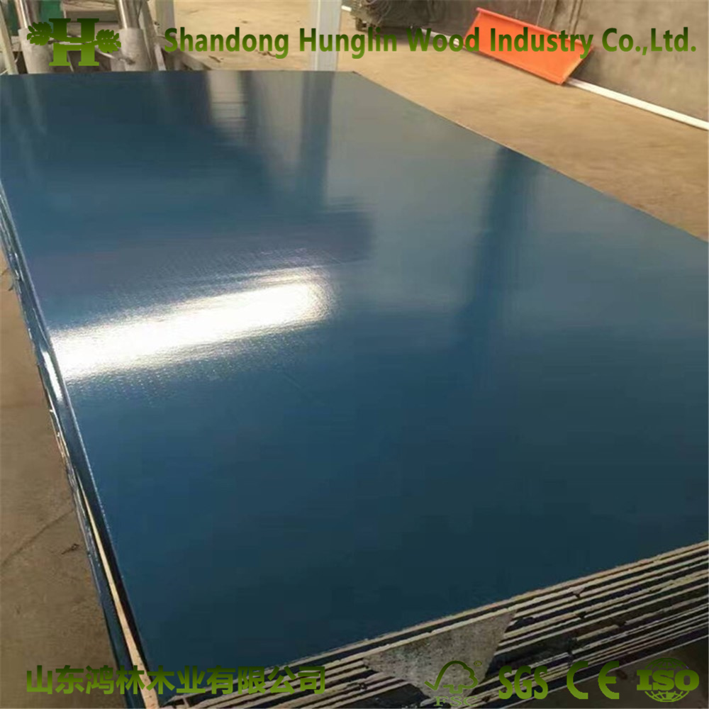 15mm/18mm Green/Yellow/Blue Color PP Plastic Film Faced Plywood/Shuttering Plywood for Construction