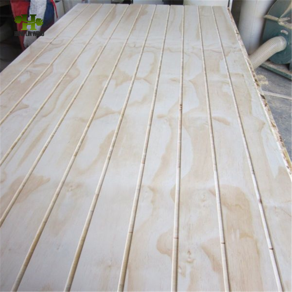Wholesale Good Quality E1 Glue Decorative Slotted Plywood