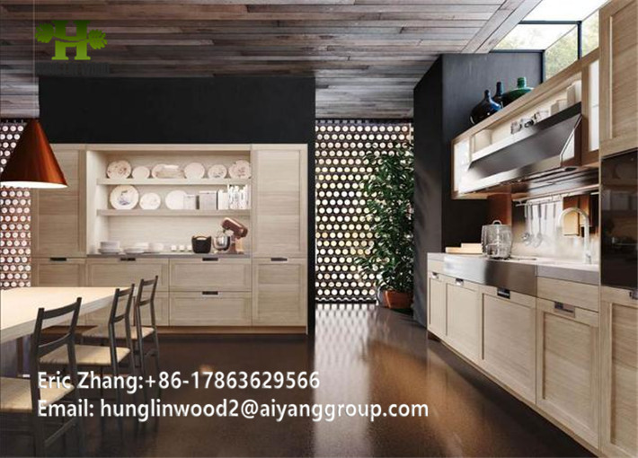 Chinese Furniture Suppliers Brown Modern Kitchen Cabinets Birch Wood Plywood
