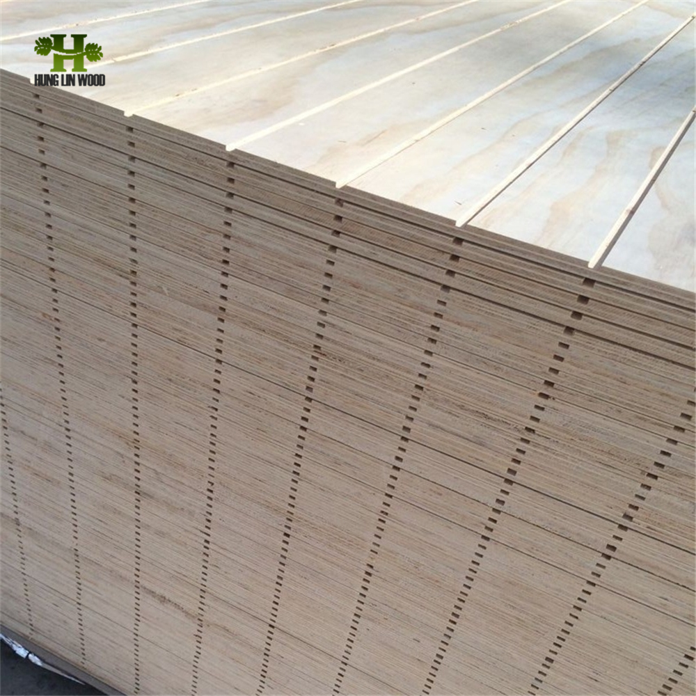 Manufacturer Grooved/Slotted pine plywood with good quality