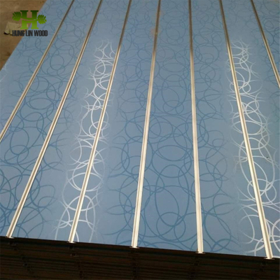 Factory Price New Designs 1220*2440*15/17/18mm Melamined/PVC Slotted MDF