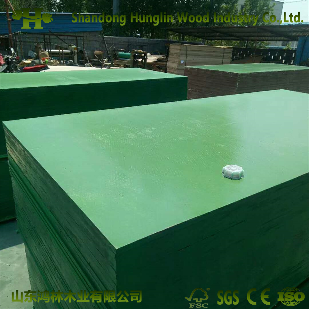 Green PP Film Faced Plywood More Times Reused Plastic Plywood