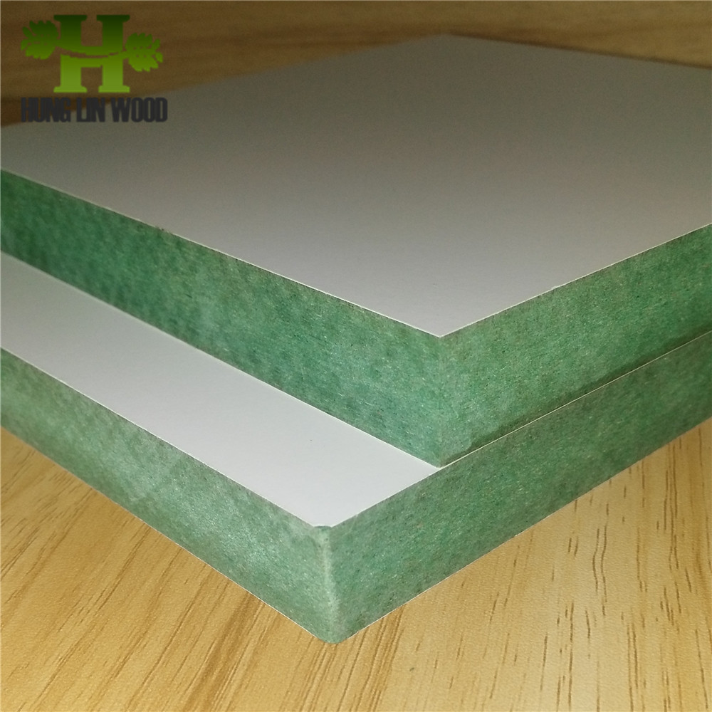 Cheap Price 18mm Waterproof White Melamine Faced Green MDF