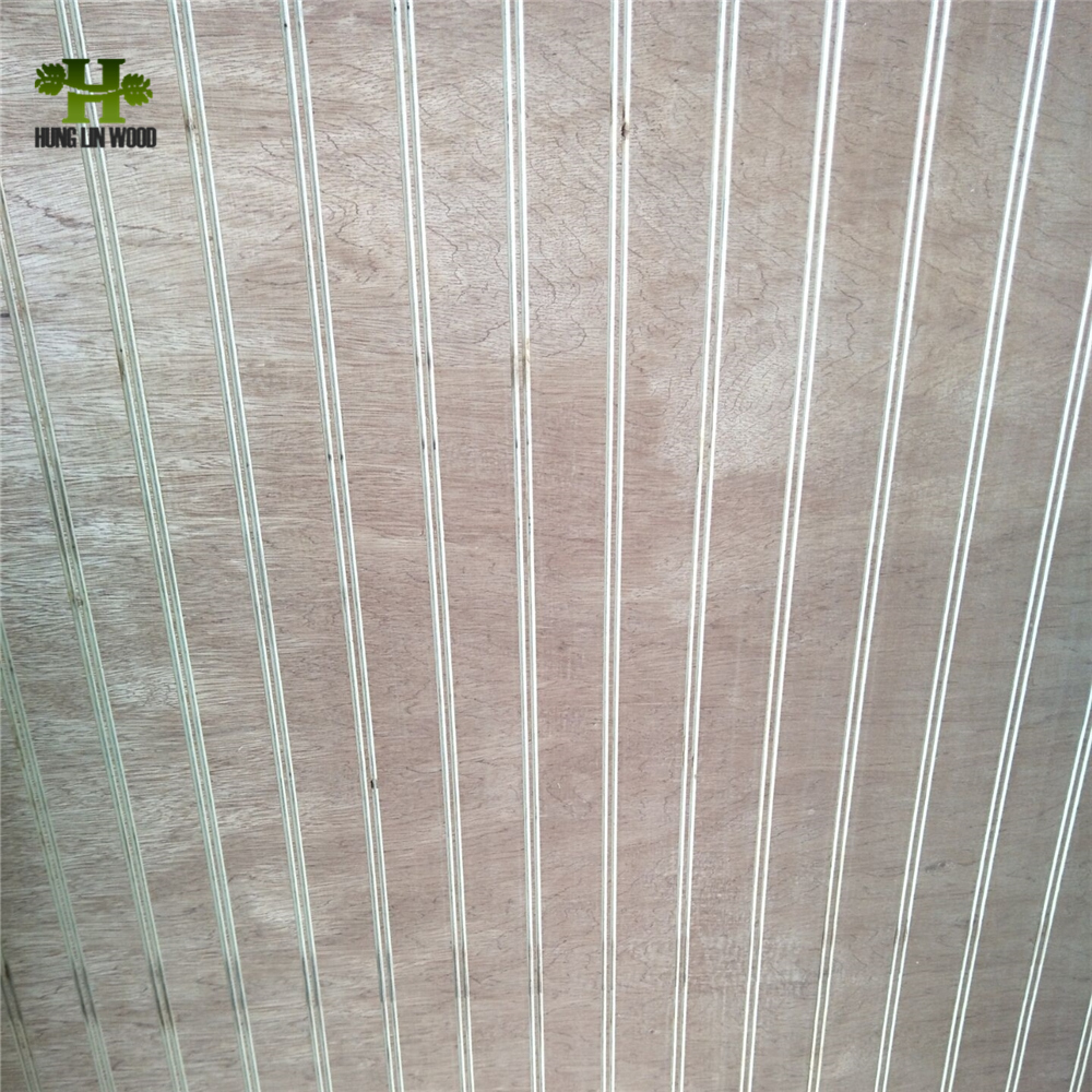 Cheap Price Grade Furniture Standard Grooved Pine Plywood, Slotted Siding Plywood
