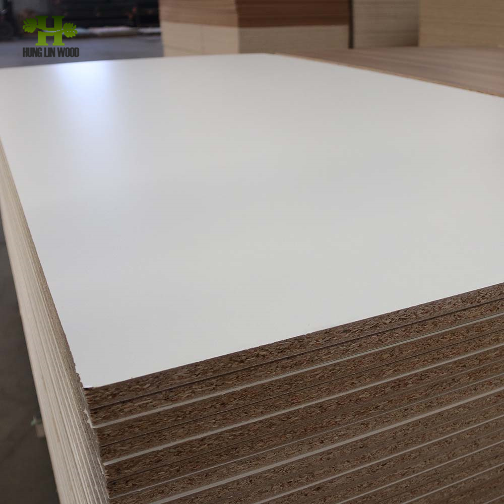Home Decoration Furniture Chipboard Sheet Manufacturing Low Flakeboards E1 Plain Melamine Faced Particle Board