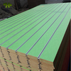 China Manufacturer AAA Grade E1 /E2 Slotted MDF/Melamine MDF with 7 or 11 Grooves for Shop Display