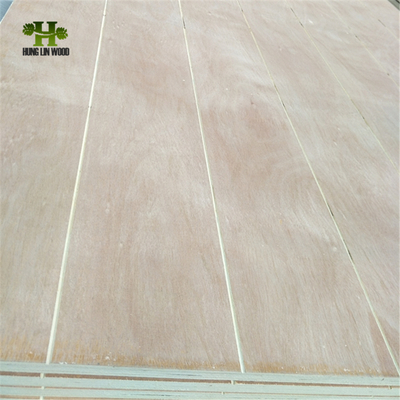 7mm 9mm 12mm Factory Sell Grooved Slotted Radiata Pine Plywood, CDX Pine Okoume Commercial Plywood for Cabinet