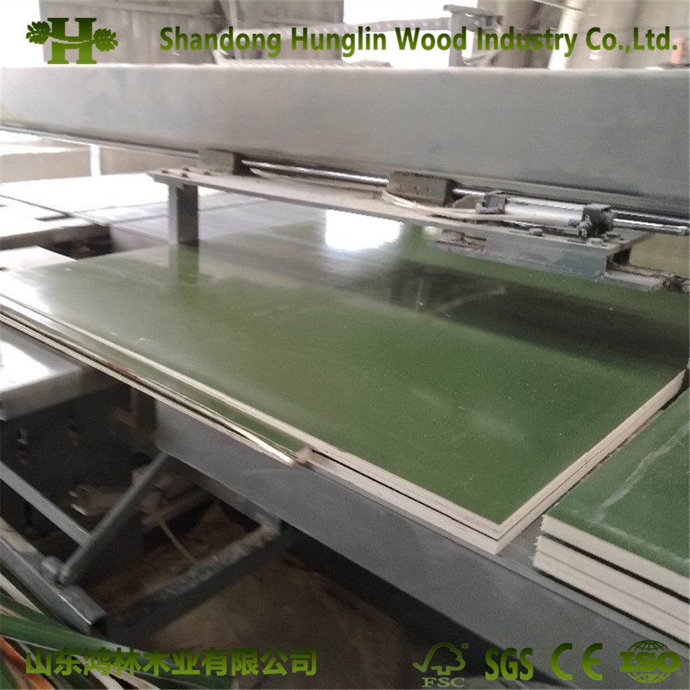 15mm/18mm Green/Yellow/Blue Color PP Plastic Film Faced Plywood/Shuttering Plywood for Construction